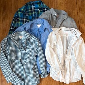 Cat & Jack Kids Button Down Shirts - Blue, Gray, White